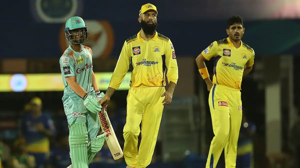 A distraught Moeen Ali after Chennai Super Kings second straight loss in IPL 2022.