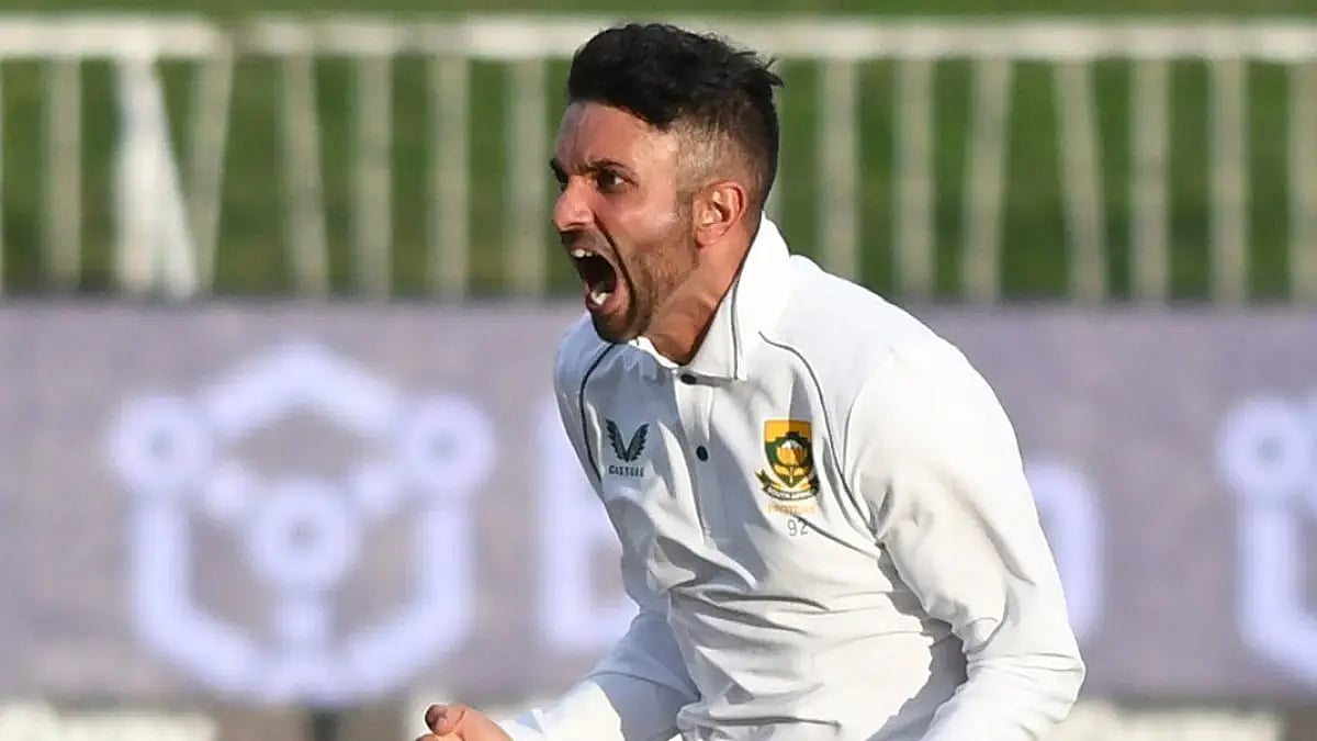 File : Keshav Maharaj in South African colours