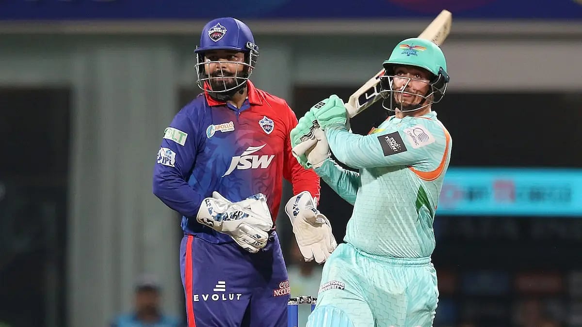 Quinton de Kock’s knock in LSG vs DC match was laced with 9 fours and 2 sixes.
