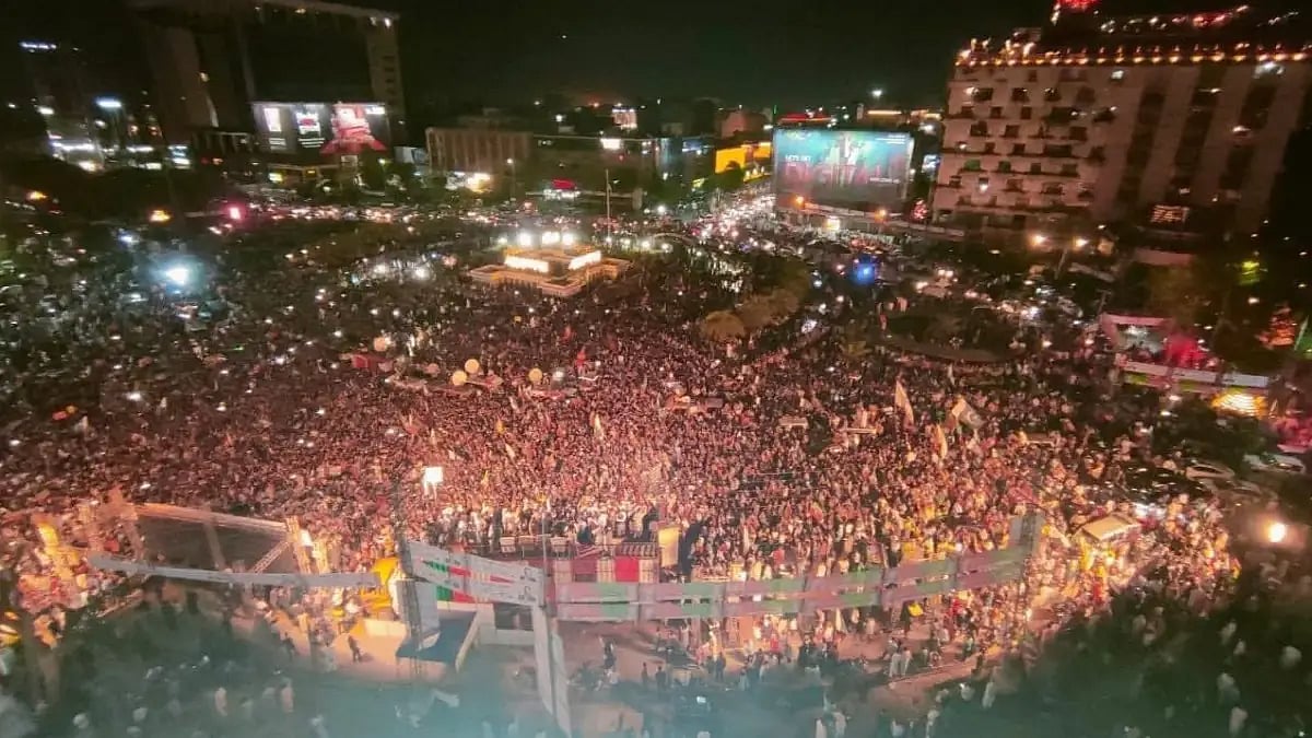 A rally of Imran Khan's party in Pakistan