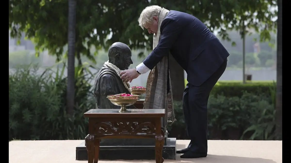UK Prime Minister Boris Johnson visits Sabarmati Ashram on Thursday