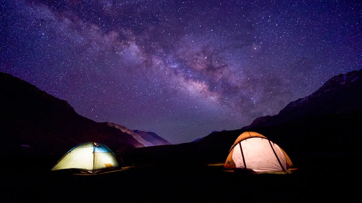 Camping under the Milky Way 