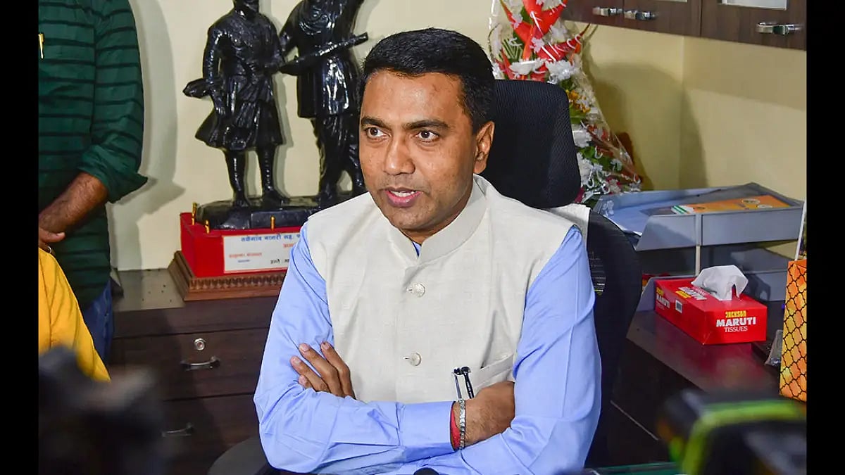 Goa CM Pramod Sawant in Mumbai