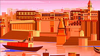 Banaras: An Impossible Place Artistic depiction of Varanasi ghats