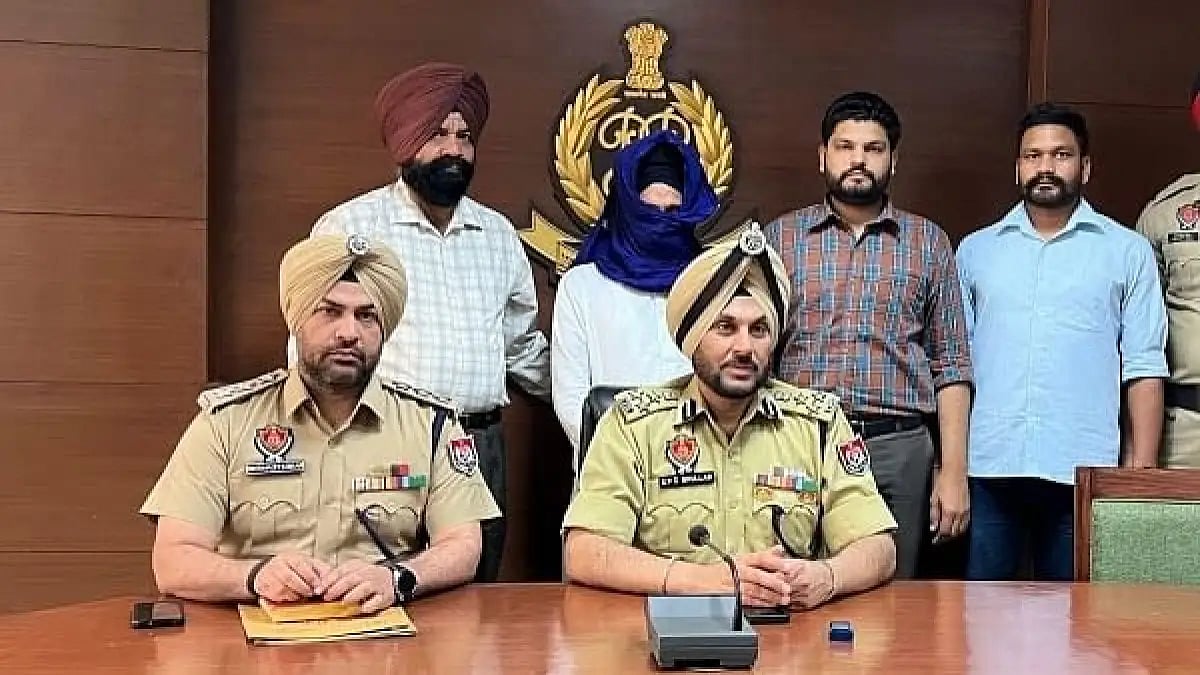 Punjab Police's AGTF officers with BKI terrorist 