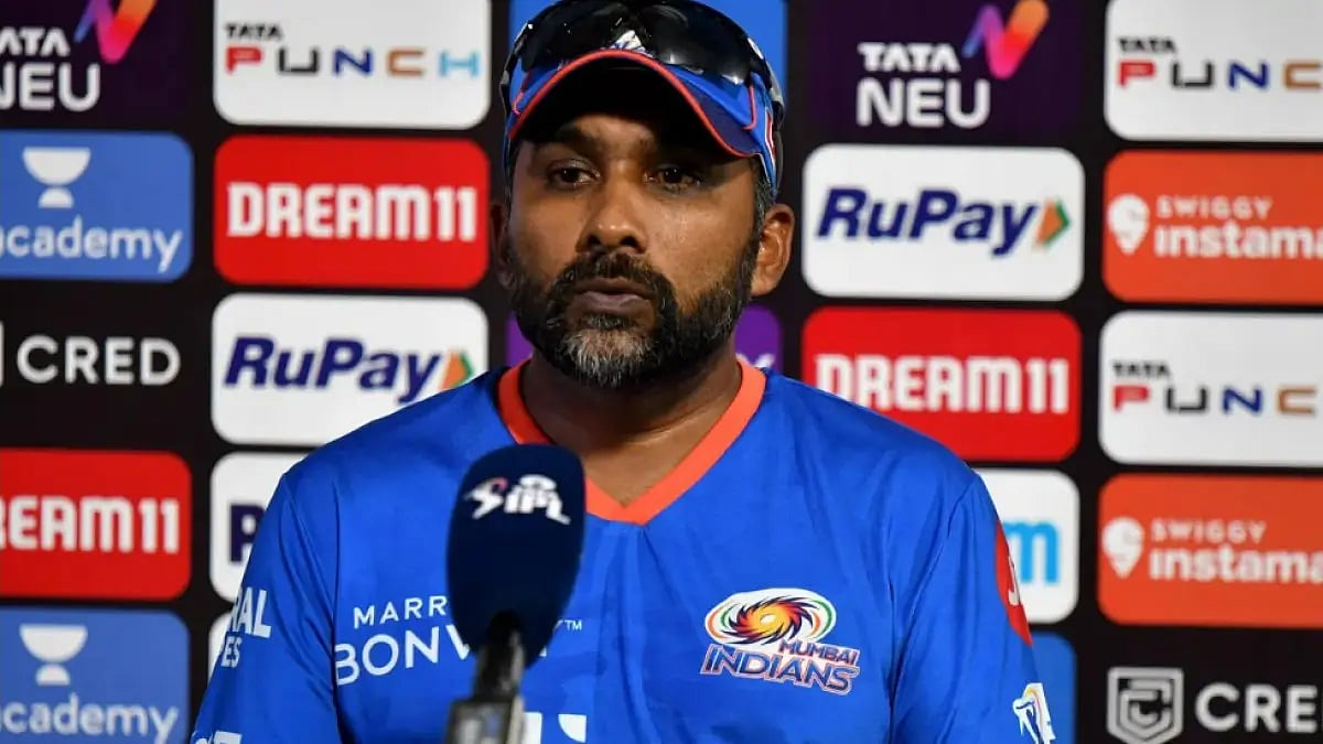 Mumbai Indians Coach Mahela Jayawardene speaks to the media after losing against LSG in IPL 2022.  