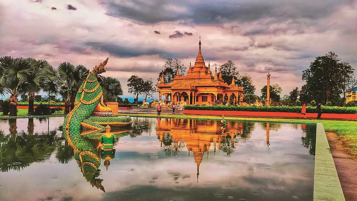 The Golden Pagoda in Namsai, Arunachal Pradesh