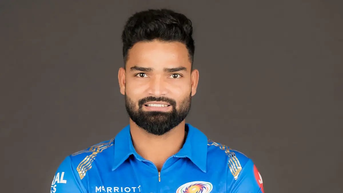 Kumar Kartikeya Singh was with the Mumbai Indians as part of the support team.