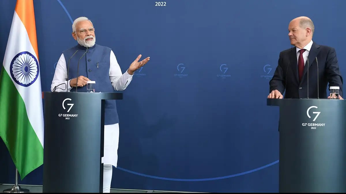 PM Narendra Modi and German Chancellor Olaf Scholz