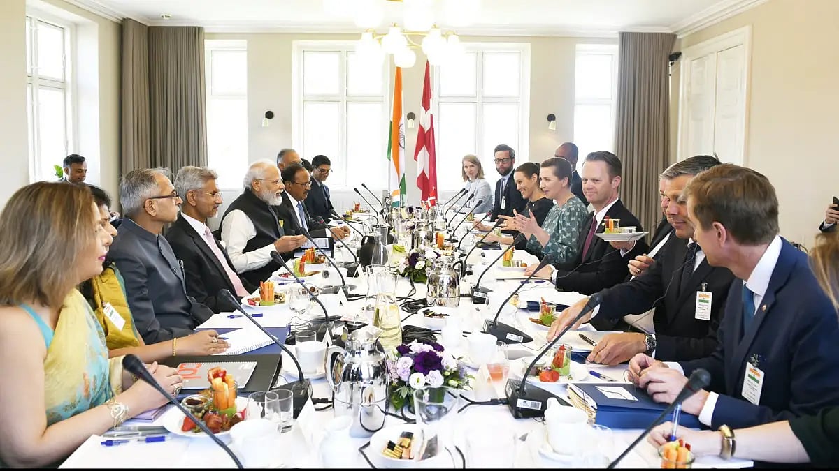 Delegation-level talks between PM Modi and PM Frederiksen 