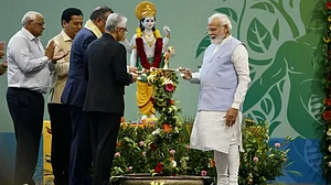 PM Modi inaugurating the WHO Global Centre in Gujarat.