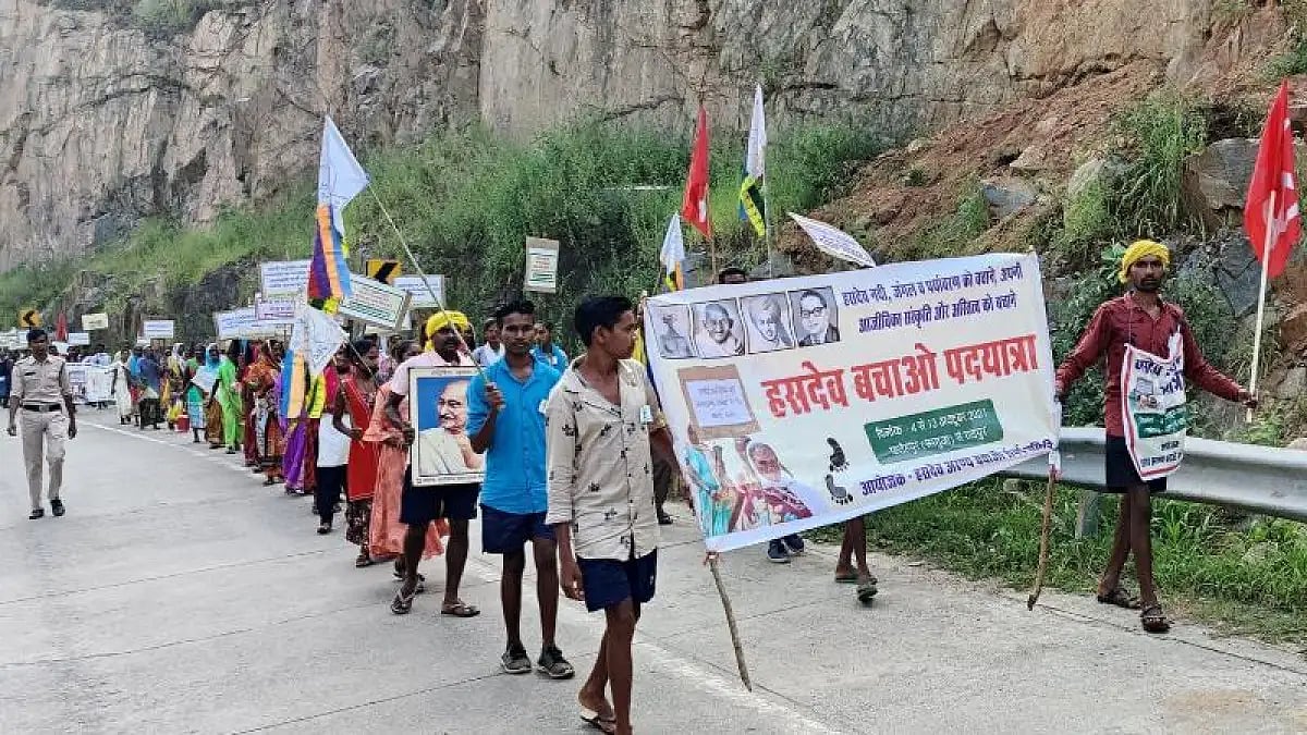 A protest march against the mining project I Credit: Chhattisgarh Bachao Andolan