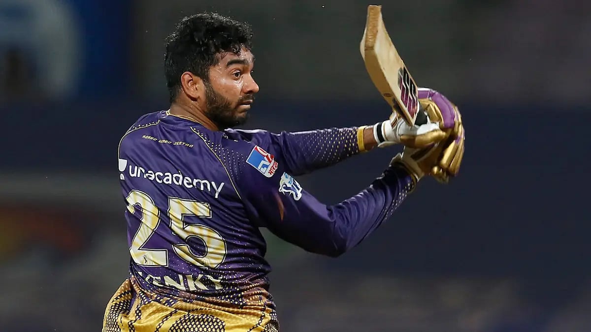 KKR's Venkatesh Iyer was in his attacking best against Mumbai Indians in a IPL 2022 game. 