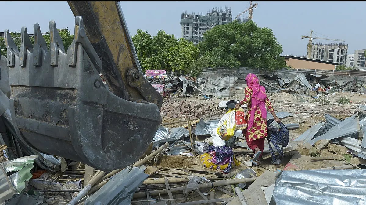 Saraswati Kunj demolition.