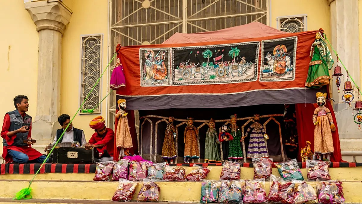 A puppet show at the City Palace, Jaipur, Rajasthan