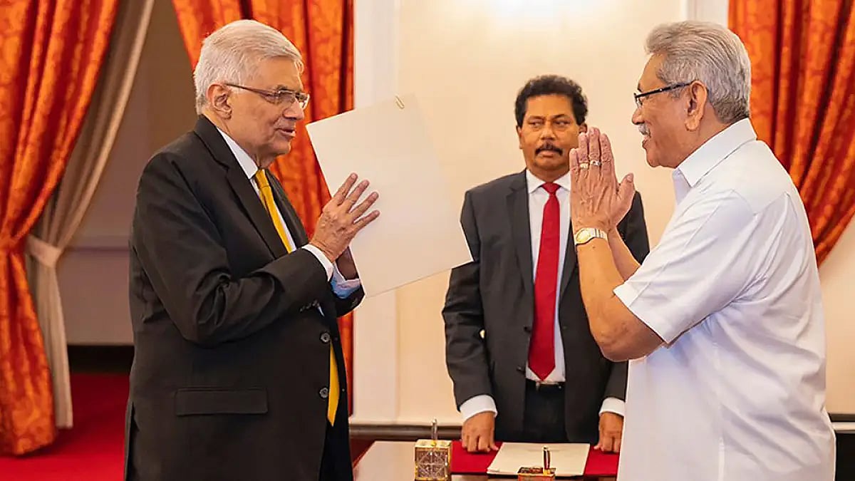 Ranil Wickremesinghe Sworn-In As Sri Lankas New Prime Minister