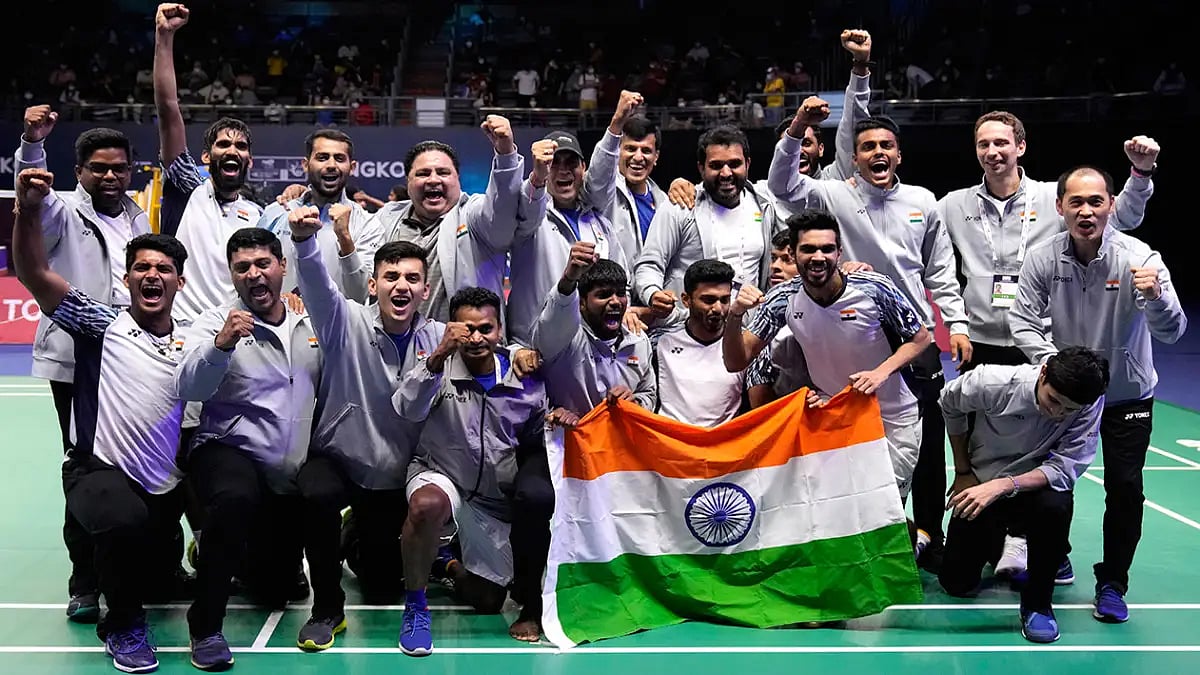 Thomas And Uber Cup 2022: India Men Destroy 14-time Champions Indonesia To Create Badminton History - In Pics