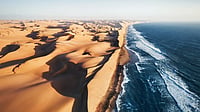 Try A Virtual Tour Of The World's Natural Wonders Where the Namib Desert and Atlantic Ocean meet on the Skeleton coast in South Africa