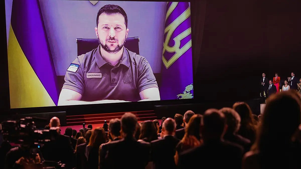 Volodymyr Zelenskyy At Cannes 2022
