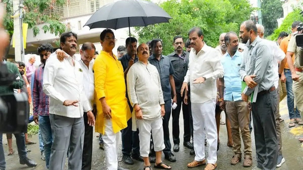 CM Basavaraj Bommai visits flood-hit areas in Bengaluru 