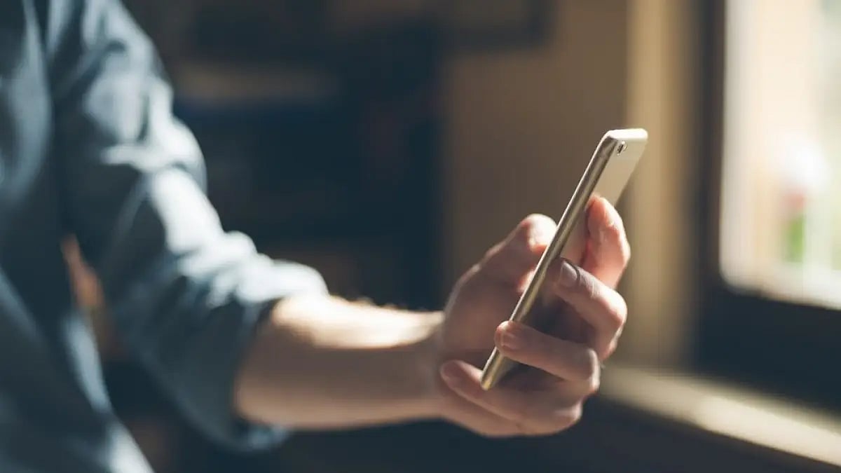 Person using smartphone 