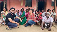 One Refurbished Car, Two Mad Souls, And 13 Indian States The couple with members of the Siddi community in Karnataka