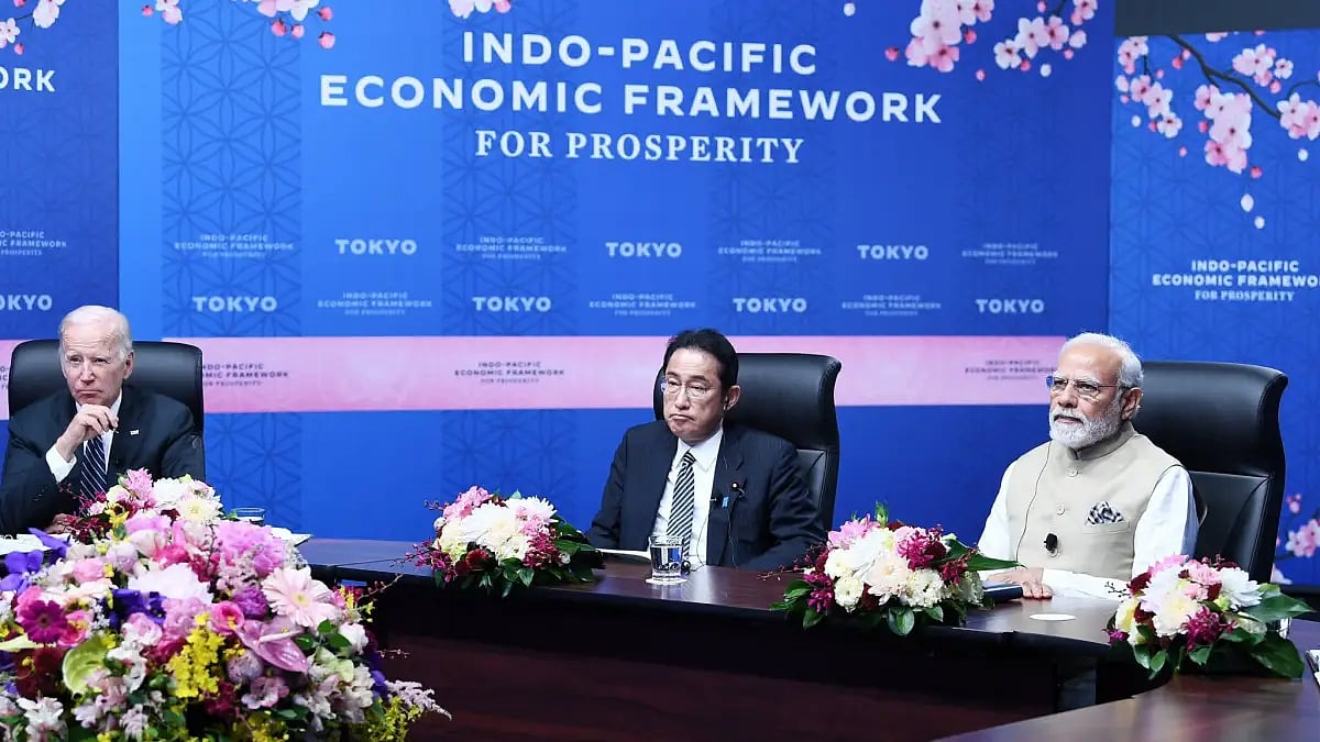 PM Narendra Modi with US President Joe Biden and Japan's PM Fumio Kishida
