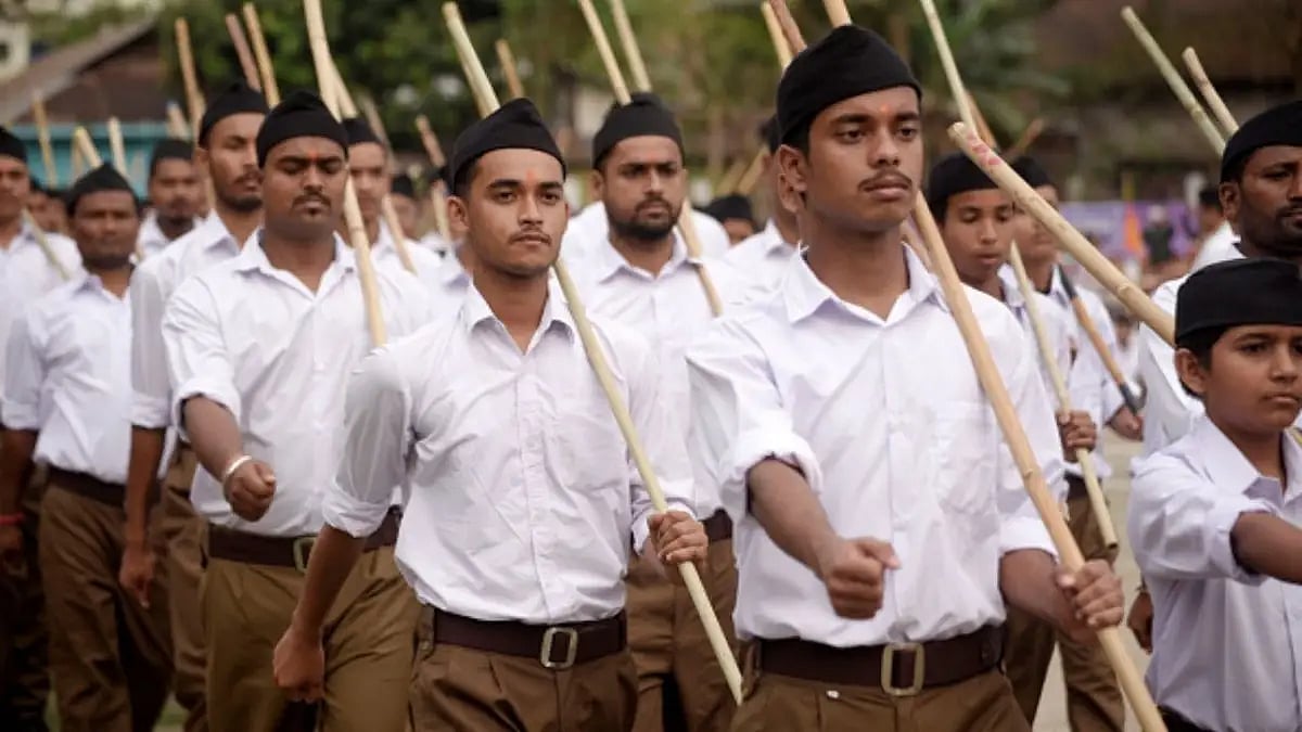 Members of RSS at an event in Guwahati, Assam 