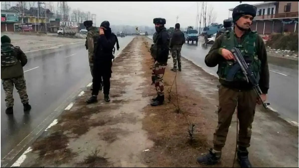 CRPF personnel in Kashmir. 