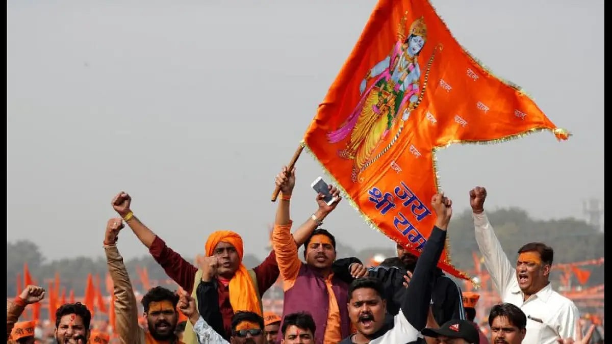 Supporters of VHP during Dharma Sabha. (Representative image)