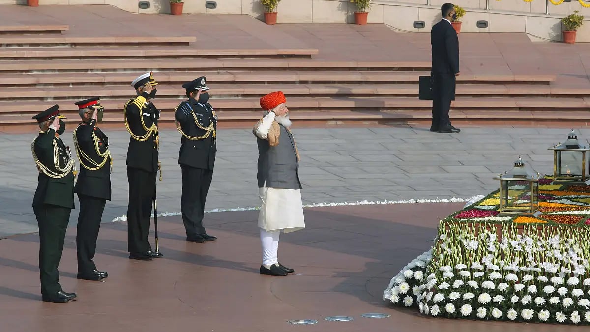 PM Modi pays homage at National War Memorial