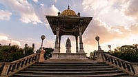 A Palace Run The statue of Chamarajendra Wodeyar, the former king on a public square