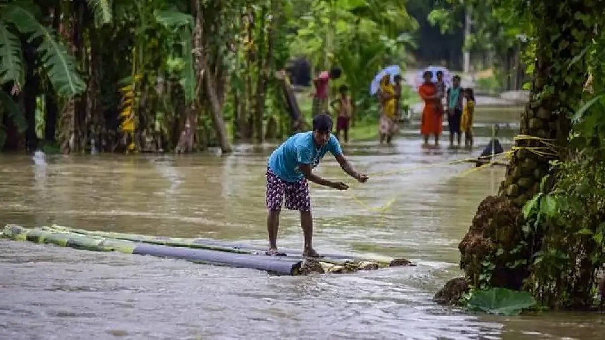 Heavy Waterlogging In Parts Of Guwahati