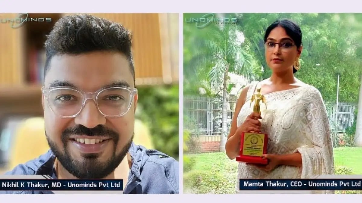 Nikhil Thakur, MD and Mamta Thakur, CEO at Unominds Pvt Ltd