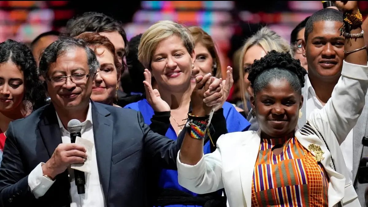 Gustavo Petro and running mate Francia Marquez