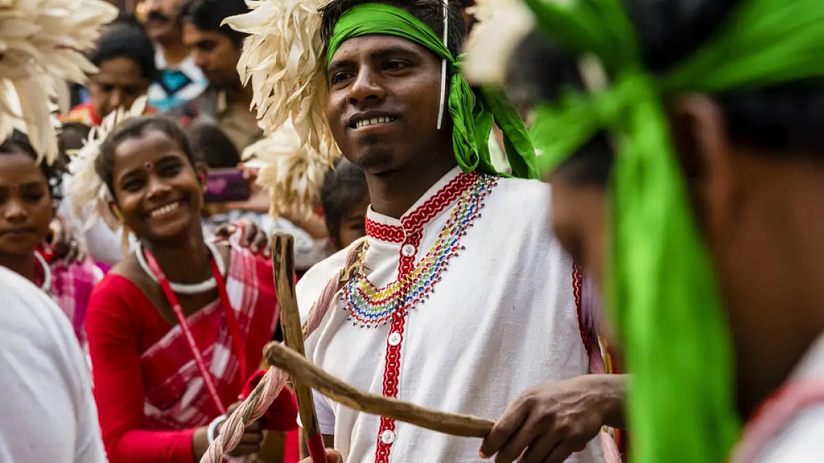 At an adivasi festival in Jharkhand