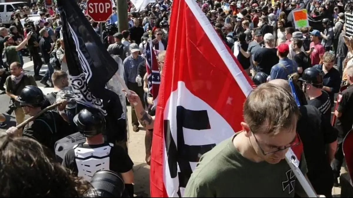 Swastika in a public gathering.