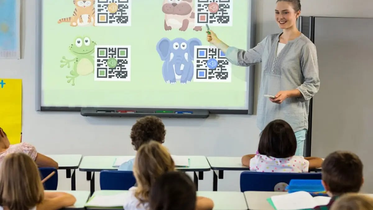 QR codes used in education system - null