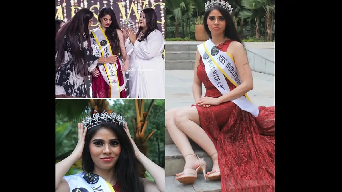 Yamini Rana won the title of Mrs World Harmony at the Mrs World International Show