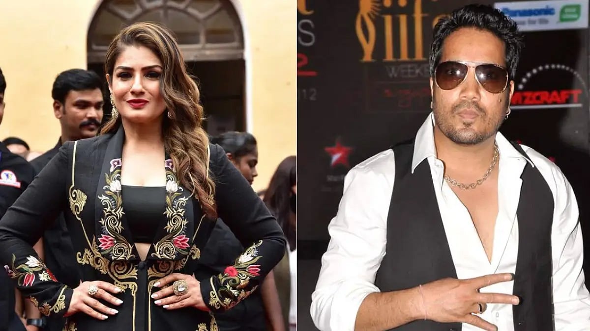 Raveena Tandon and Mika Singh