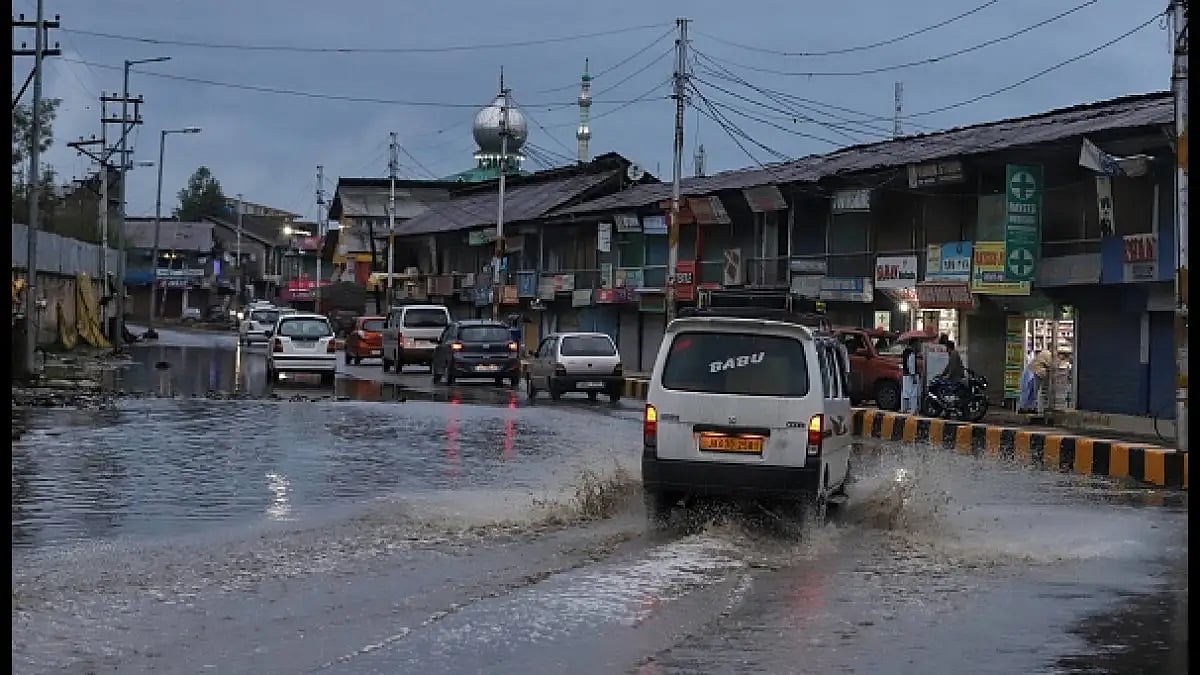 Massive Waterlogging On Multiple Road Stretches In Gurugram, Cars Submerged