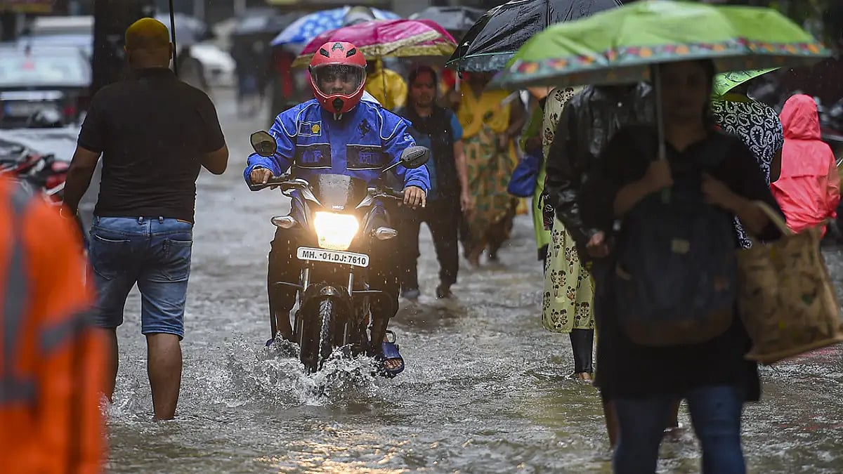 Mumbai Parts Water-Logged After Heavy Rains Drench India’s Financial Capital