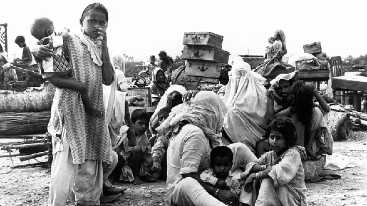 Refugees on the India Pakistan border.