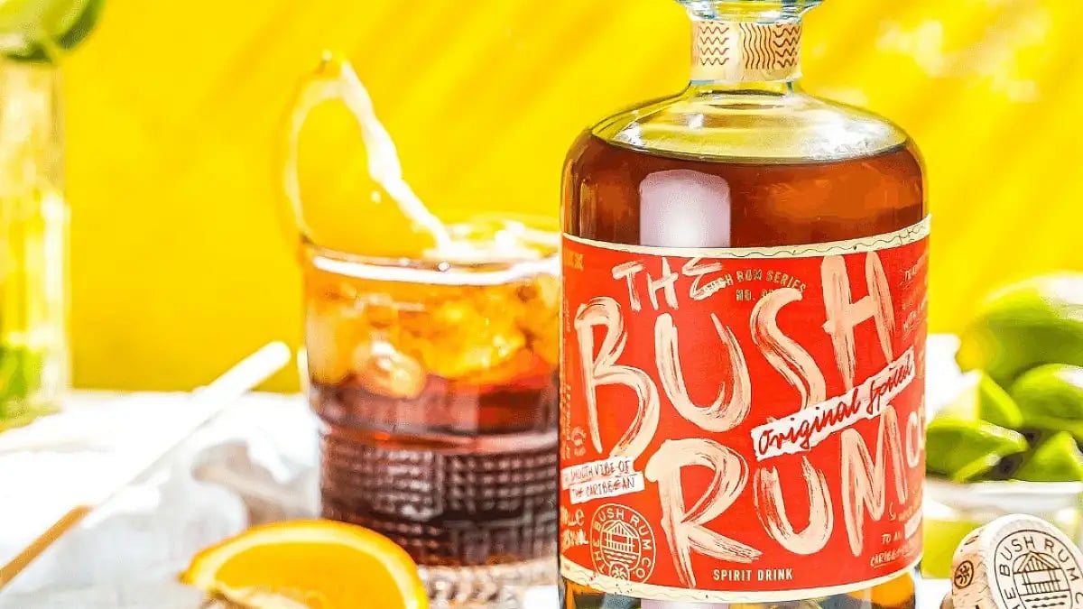 Bush Rum's labels are made from 95% recycled sugar cane which is used in rum production