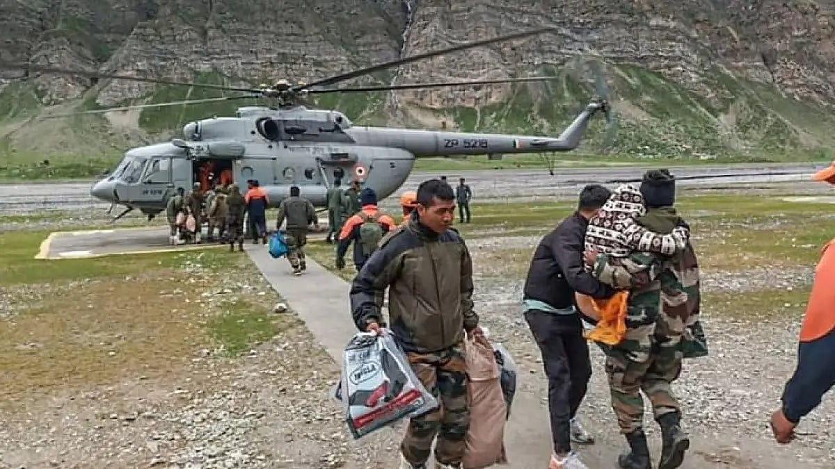 Indian Air Force (IAF) deployed helicopters to evacuate stranded and injured pilgrims in Amarnath