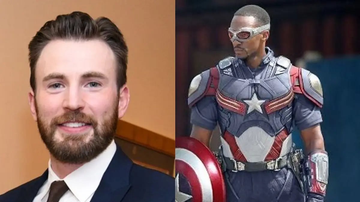 Chris Evans and Antony Mackie as 'Captain America'