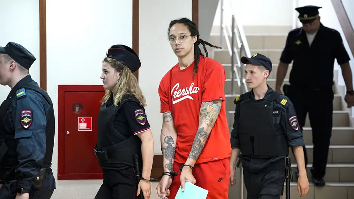 Brittney Griner was detained in February while returning to play basketball in Russia. Police said they found vape canisters containing cannabis oil in her luggage.
