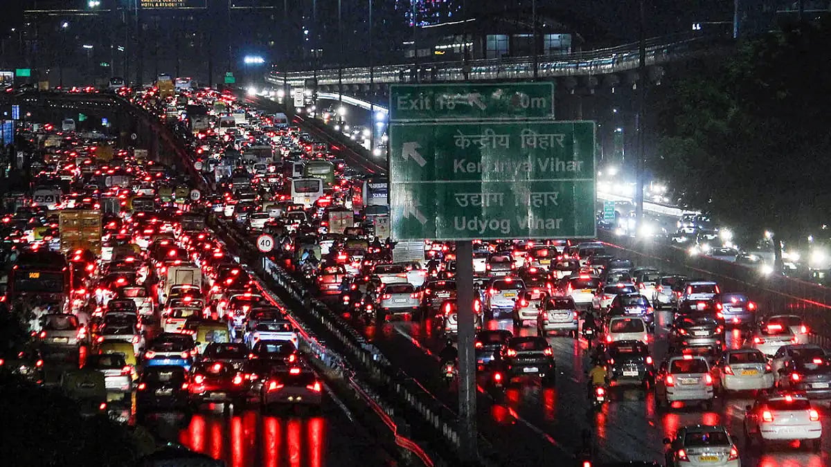 Representational Image : Traffic Crawls In Delhi Due To Waterlogging |