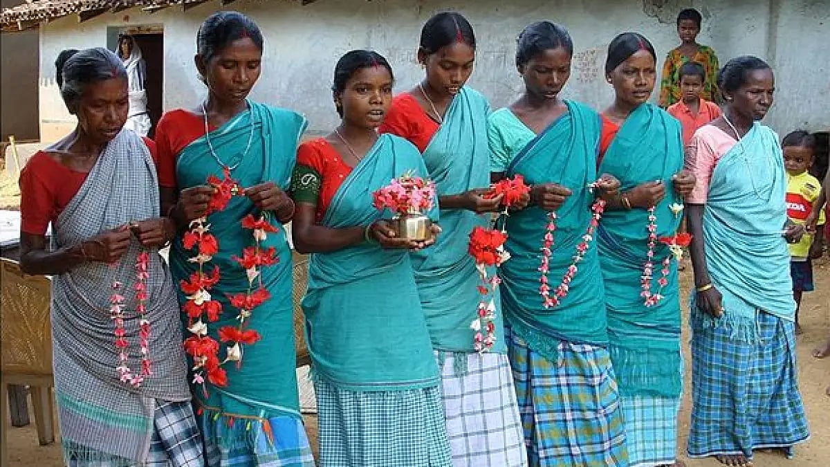 The Santhal community of India.