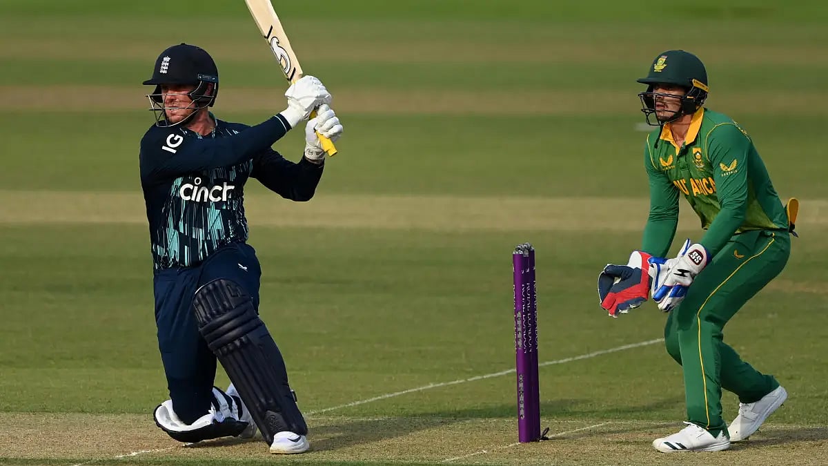 Action during England versus South Africa ongoing ODI series.